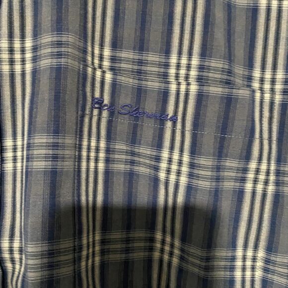 Vintage Ben Sherman Plaid Long Sleeve Casual Button Down Men's Shirt Medium - Picture 3 of 8